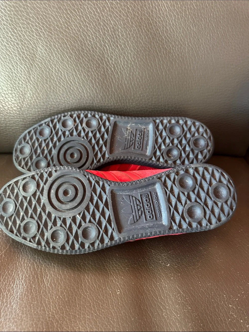 Red Suede Men's Sneakers with Black Sole and Green Laces